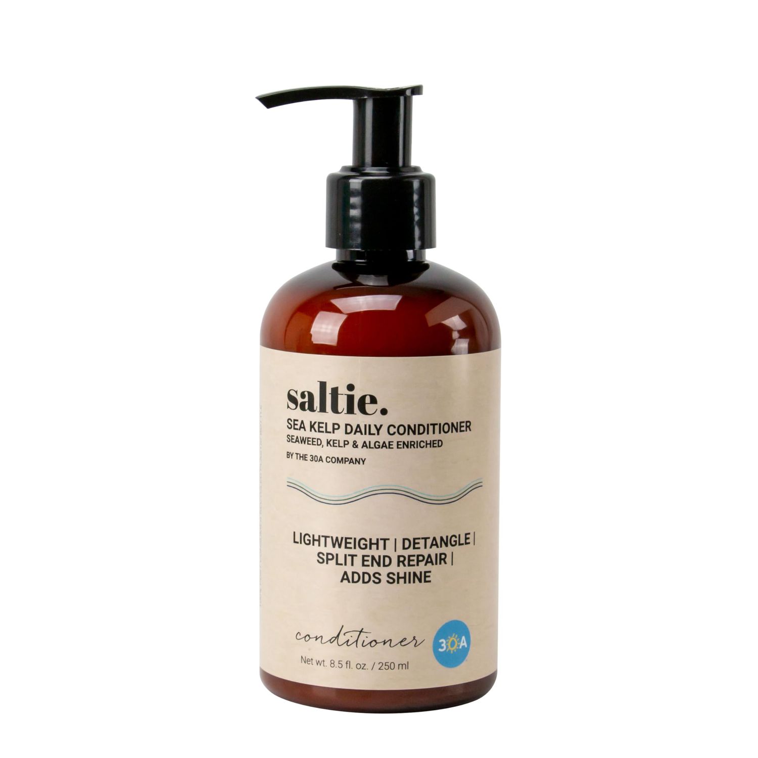 Saltie Daily Hair Detangle Conditioner I Nourish with Sea Weed, Kelp Algae I Lightweight, detangle, repair split ends, adds shine for radiant hair. (8.5 fl. Oz 250ml)
