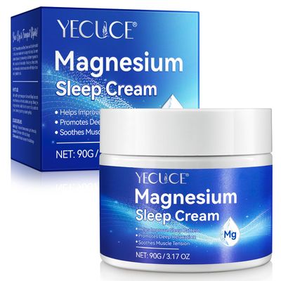 Magnesium Cream, Topical Magnesium Oil Cream with Pure Zechstein Magnesium, Magnesium Oil for Feet, Legs, Arms and Chest, Topical Magnesium Chloride, Easy to Use, Easy to Absortion