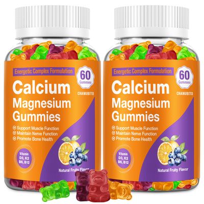 Calcium Citrate with Vitamin D3, K2, 1200mg Calcium Gummies with Magnesium Zinc, Extra Absorption Calcium Supplements for Women Men Bone, Muscle Immune Support, Fuit Flavor 120 Chewable Gummies