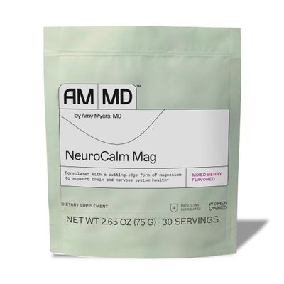NeuroCalm Magnesium Powder by Dr. Amy Myers - Best Form of Magnesium L-Threonate to Enhance Health Cognitive Support - Promotes Attention Memory Learning Focus - 30 Servings(2.65 OZ)