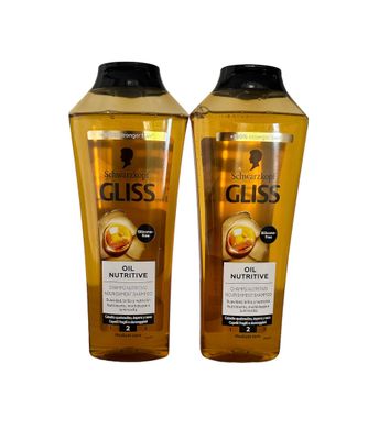 Gliss Shampoo Oil Nutritive 13.6 Ounce (400ml) (2 Pack)