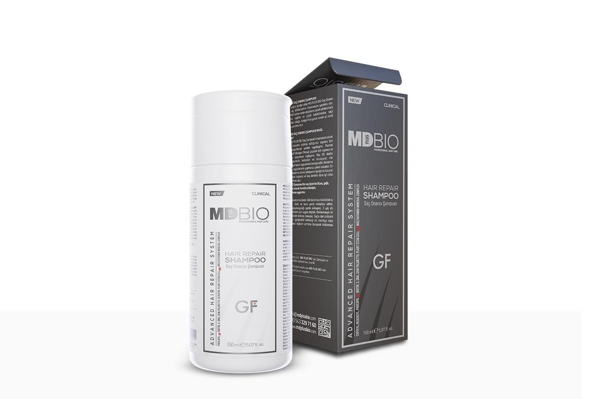 MD PLUS BIO Hair Regrowth, Clinically Tested Repair Shampoo, Anti-Thinning Loss Shampoo, Hair Thinning Therapy For Men Women, Sulfate Free Paraben Free - 8.45 Fl Oz (150 ml)
