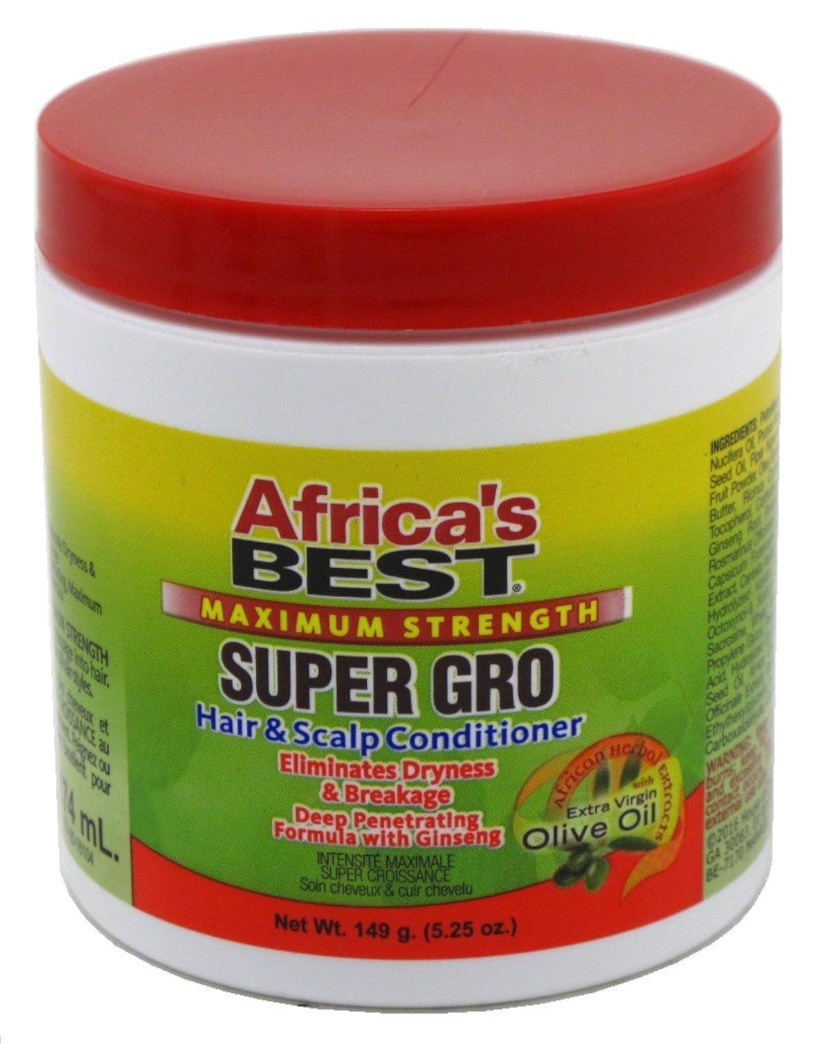 Africa&#39;s Best Maximum Strength Super Gro Hair Scalp Conditioner, 5.25 oz (Pack of 2)