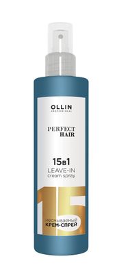Bizzico OLLIN PERFECT HAIR 15in1 Leave-in Cream Spray, Unscented, Cream and Spray, All Hair Types, 8.5 oz