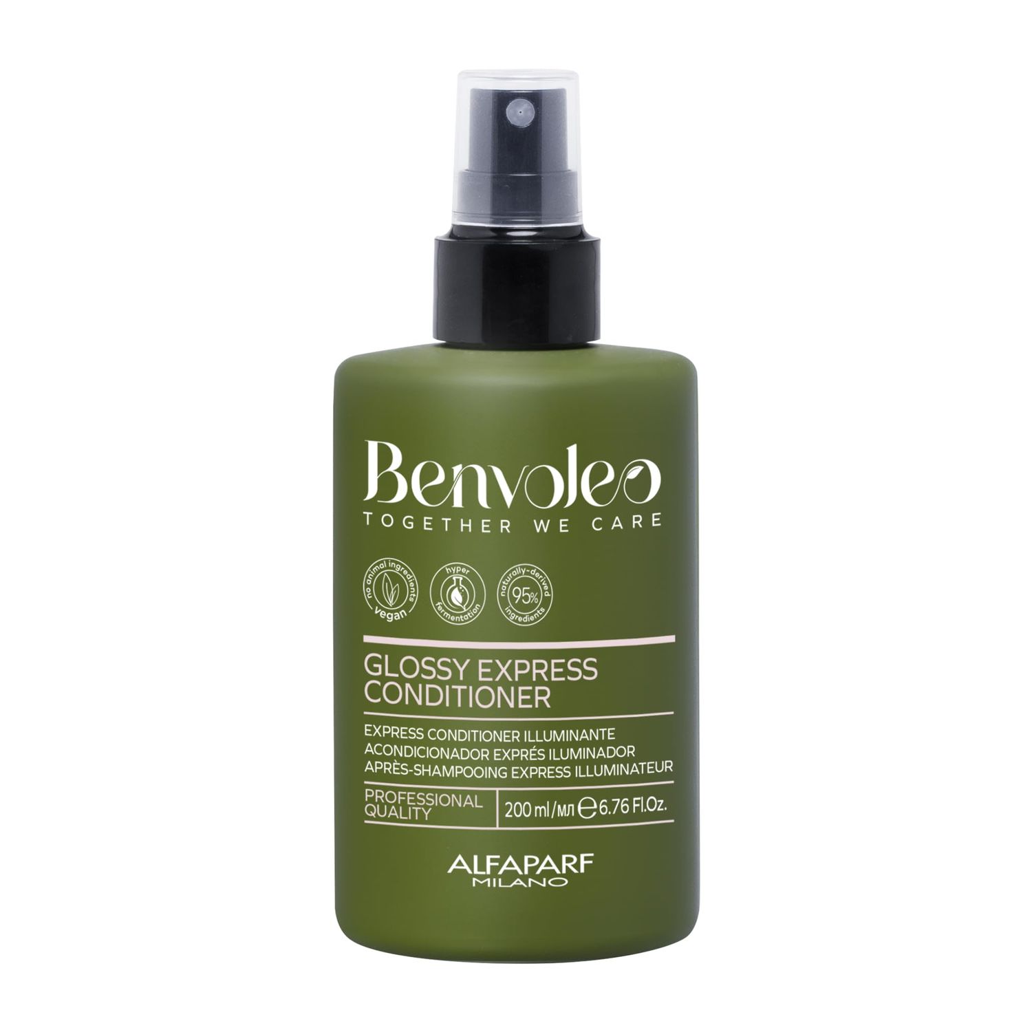 Alfaparf Milano Benvoleo Glossy Express Conditioner for Dull Hair - Clean, Vegan, Sustainable Hair Care - Provides Softness and Radiance - Paraffin Free - Natural Ingredients - 6.76 FL. Oz.