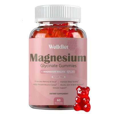 Magnesium Glycinate Gummies - High Absorption Magnesium for Adults - Vegan Gluten-Free - 60 Count - with Essential Nutrients Botanicals