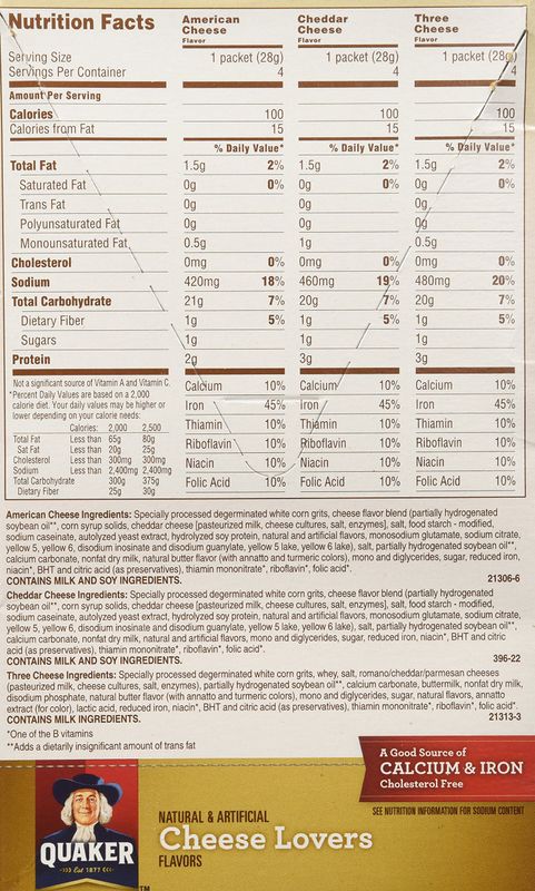 Quaker Instant Grits Cheese Lovers, Variety Pack, 12 Packets