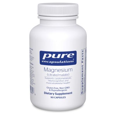 Pure Encapsulations Magnesium (CitrateMalate) - Magnesium Supplement to Support Nutrient Utilization, Energy, Bones Heart Health - with Magnesium Citrate Malate - 3-Month Supply