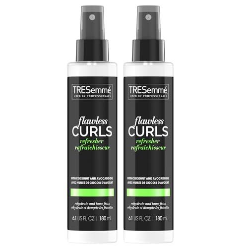 TRESemm Conditioner, Leave-In Spray - Flawless Curls Refresher Spray with Coconut Avocado Oil for Hair, Anti-Frizz Hair Products, Curly Hair Conditioner, Scented, 6.1 Oz (Pack of 2)