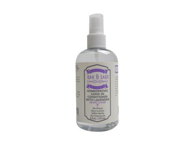 OAK SAGE Homeopathic Leave-In Conditioner With Lavender - Unscented - 8oz, 100 Herbs, No Rinse, No Alcohol, No Chemicals - For Wavy And Curly Hair Types
