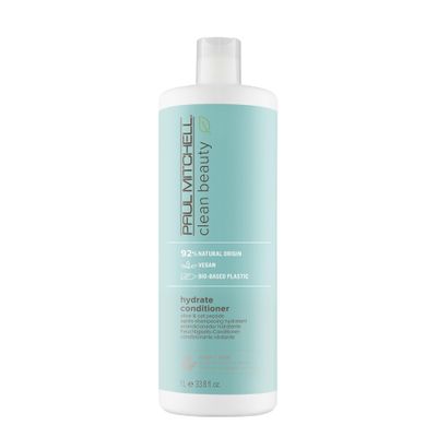 Paul Mitchell Clean Beauty Hydrate Conditioner, Intensely Nourishing Conditioner, Improves Manageability, For Dry Hair, 33.8 fl. oz.