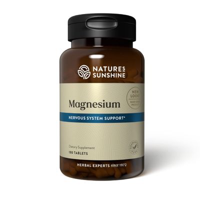 Nature&#39;s Sunshine Magnesium, 250 mg, 180 Tablets Supports Both The Nervous and Structural Systems by Helping Muscles Relax and Maximize Energy Production
