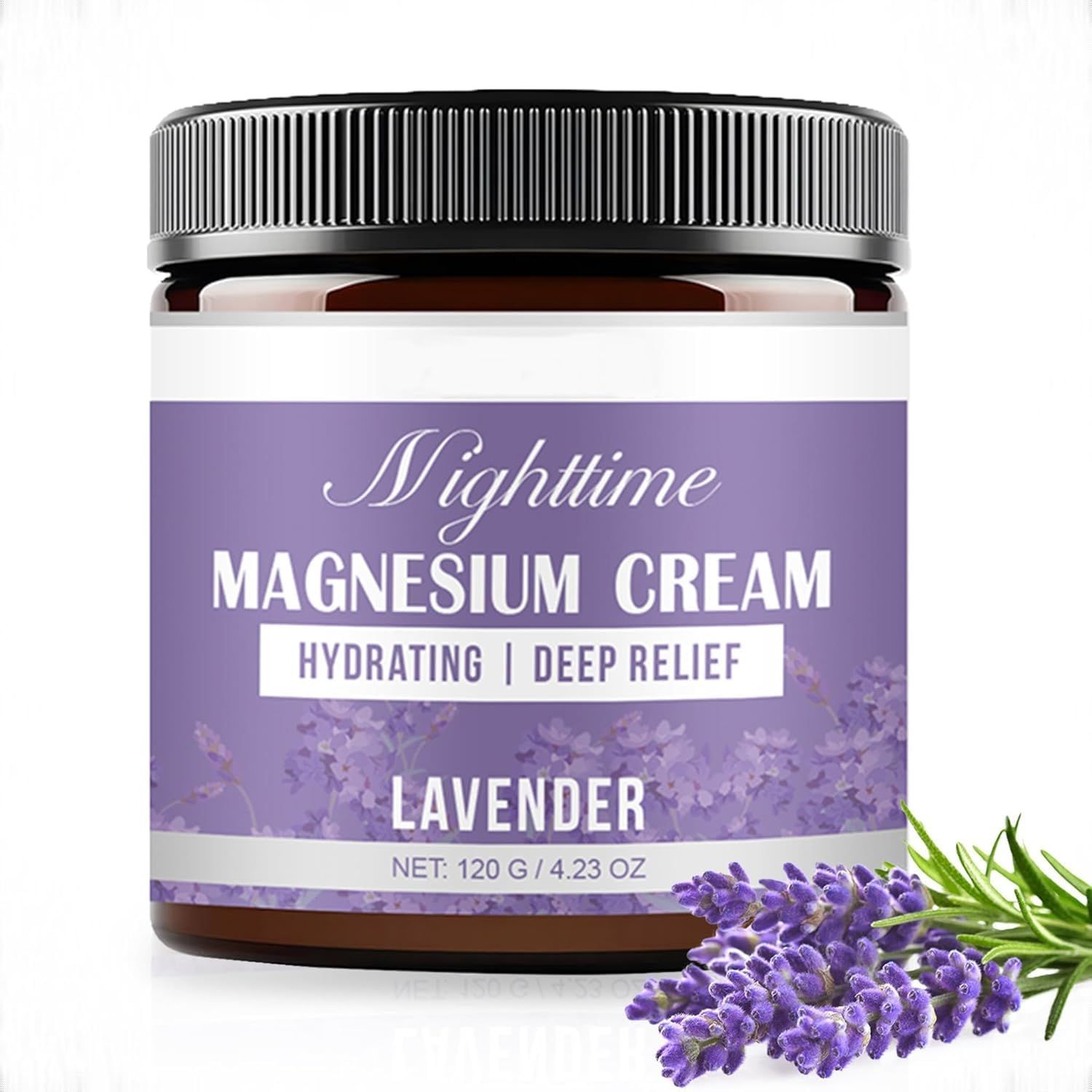 EELHOE Magnesium Cream for Sleep and Muscle Relief - Nighttime Magnesium Body Butter Soothing Lavender Magnesium for Topical Night Calming Deep Relaxation Lotion
