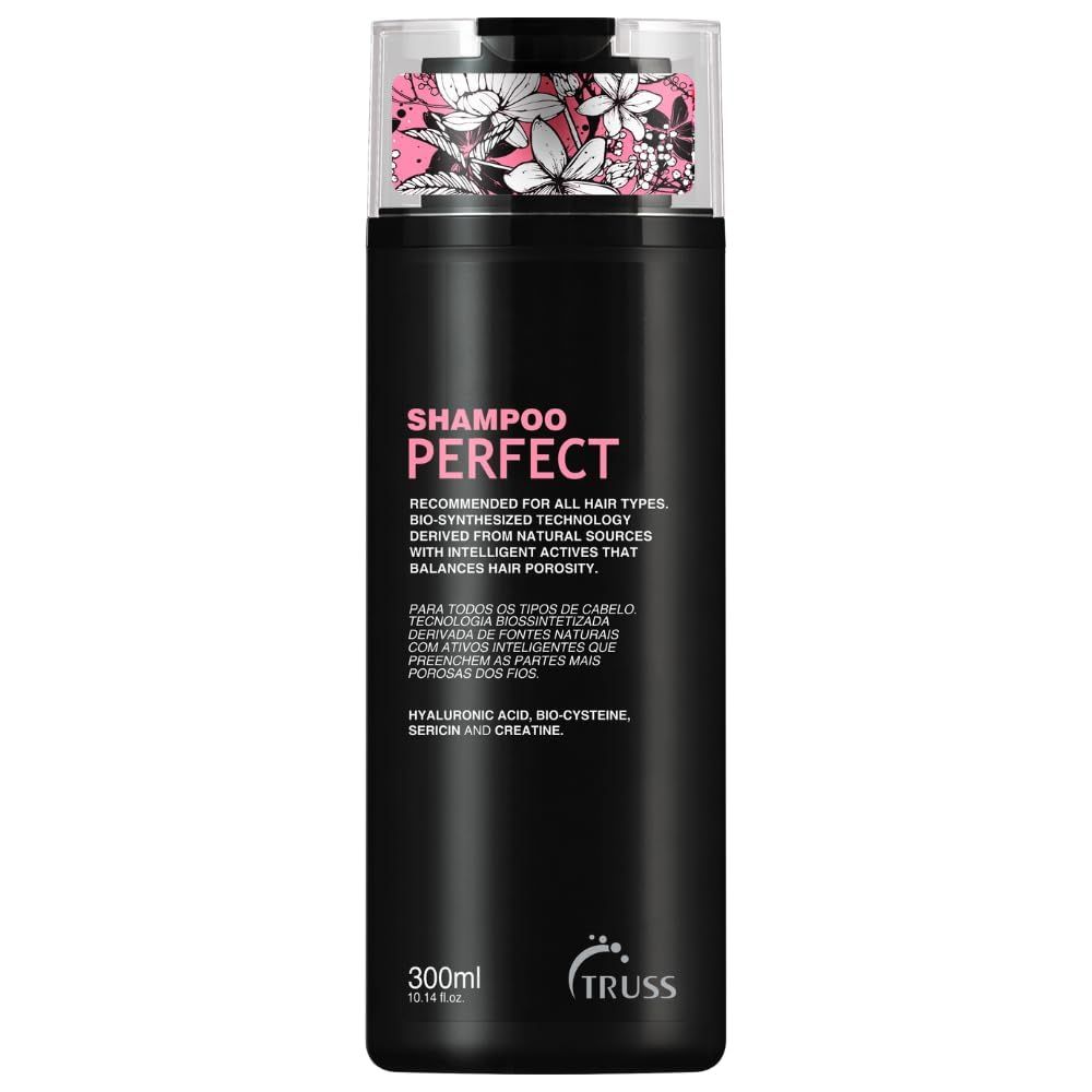 TRUSS Moisturizing Shampoo for Damaged Hair - Perfect Hair Shampoo for Women Men - Gentle Cleansing Frizz Control to Hydrate Strengthen - Provides Color Protection Shine (10.14 oz)