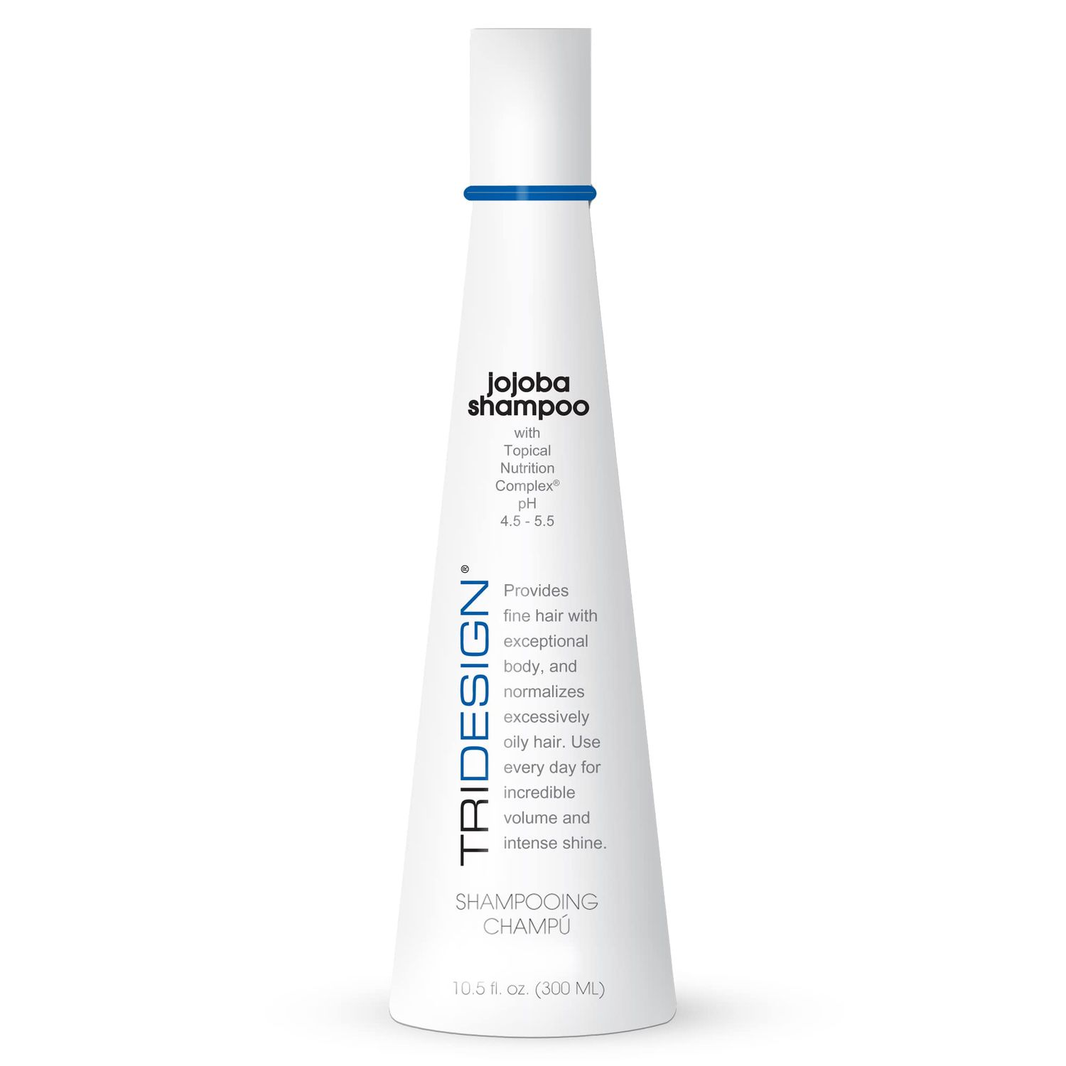 TRI Design Professional Hair Care Jojoba Oil Shampoo - Moisturizing, Thickening, and Nourishing for All Hair Types, Daily Use, Boosts Shine Manageability, 10.5 oz