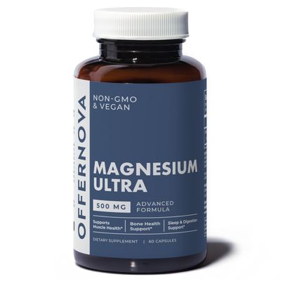 Offernova Magnesium Ultra - High Absorption 500mg Vegan Magnesium Citrate Oxide Complex - Boost Sleep, Digestion Muscle Health for Men Women - Constipation Relief - Citrato de Magnesio