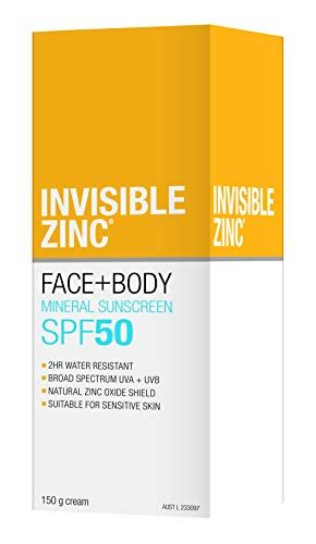 Invisible Zinc - Face Body SunscreenSPF 50 UVA - UVB (150g5.29oz)