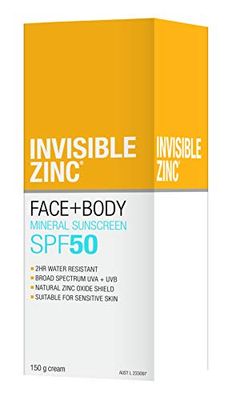 Invisible Zinc - Face Body SunscreenSPF 50 UVA - UVB (150g5.29oz)