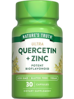 Nature&#39;s Truth Quercetin with Zinc 30 Capsules Vegan, Non-GMO Gluten Free Supplement Potent Bioflavonoid