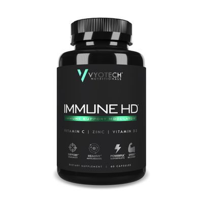Vyotech Nutritionals Immune HD Support Supplement Elderberry, Echinacea, Vitamin C, D3, Zinc, Turmeric Superfruit Antioxidants Immune Health Wellness Formula 60 Capsules