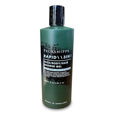 Pecksniff&#39;s Rapid Magnesium 3-in-1 Arnica Ginseng Shower Gel 500ml 16.9 Fl Oz