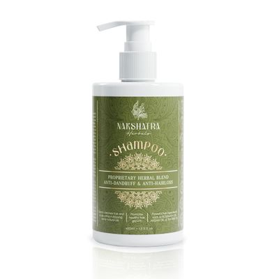 NAKSHATRA HERBALS Shampoo 100 Natural Anti-Dandruff Anti-Hairloss Herbal Solution For All Hair Types Ayurvedic 13.5 oz
