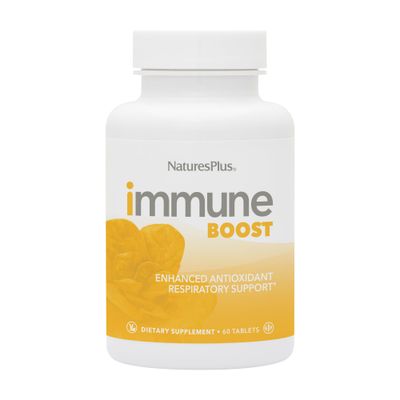 NaturesPlus Immune Boost - 60 Tablets - Enhanced Antioxidant Respiratory Support, Overall Immune System Health - With High-Potency Vitamins Minerals - Vegetarian, Gluten Free - 30 Servings