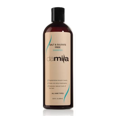 damila Salt Sulfate Free Shampoo for Keratin and Color Treated Hair - Perfect for Damaged, Frizzy, Curly or Dry Hair (16.9 Fl Oz)