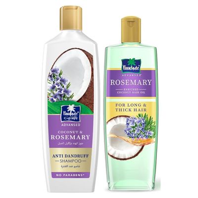 Parachute Advansed Rosemary Hair Oil Rosemary Shampoo Combo Purify, Strengthen Nourish for Healthier Hair Pack of 2 10.1 Fl oz 11.4 Fl oz