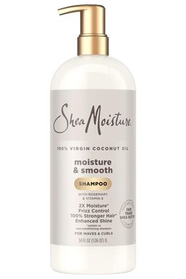 SheaMoisture 100 Virgin Coconut Oil Moisture Smooth Shampoo, 34 Fluid Ounce