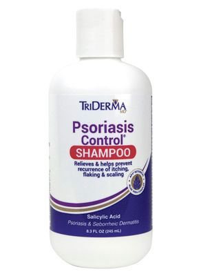 TriDerma Psoriasis Control Scalp Exfoliator Shampoo, 3 Salicylic Acid for Psoriasis, Seborrheic Dermatitis with AP4 Aloe Vera Gel, No Coal Tar, Fresh Scent Rosemary Shampoo - 8.3oz
