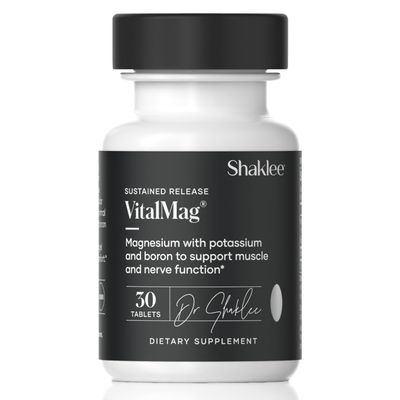 Shaklee -Sustained Release VitalMag - Magnesium Supplement for Nerve, Muscle, and Heart Health - Potassium Boron Blend - Supports Cardiovascular Health - Easy Digestion - 30 Tablets