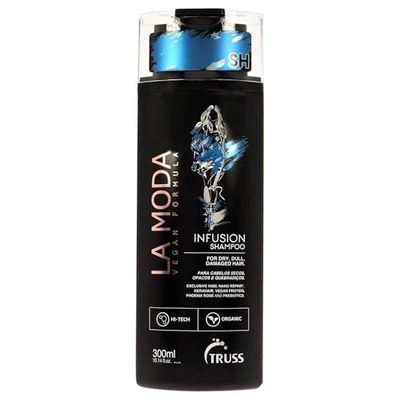 TRUSS La Moda Infusion Shampoo for Dry, Dull, Damaged Hair - 100 Vegan Keratin Collagen Anti-aging, Color Safe Shampoo Deeply Hydrates, Protects Restores for Strong, Soft, Shiny Hair