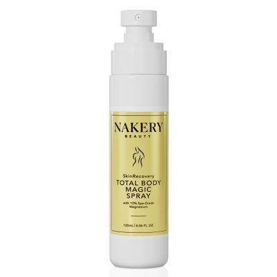 Nakery Total Body Magic Magnesium Spray - 10 Magnesium Spray for Feet Tension, Leg Cramps Stiff Muscles After Work Gym - Homeopathic Magnesium Spray Oil with Valerian Root Arnica