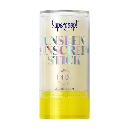 Supergoop! Unseen Sunscreen Stick SPF 40 Invisible Sun Protection - Broad Spectrum Face Sunscreen - Glides Over Makeup - Natural Finish - For All Skin Types - 0.7 fl oz