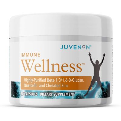 Juvenon Immune Wellness Defense Supplement with Vitamin C, Chelated Zinc Immune Booster Antioxidant Benefits for Adults, Healthy Aging, Heart Health, 30 Capsules