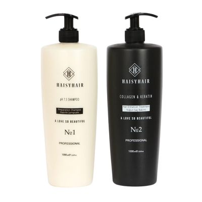 Keratin and Collagen Hair Care Set 2-Pack Keratin Care Shampoo for All Hair Types 33.8 oz pH Balanced Special Formula for Sensitive and Treated Hair