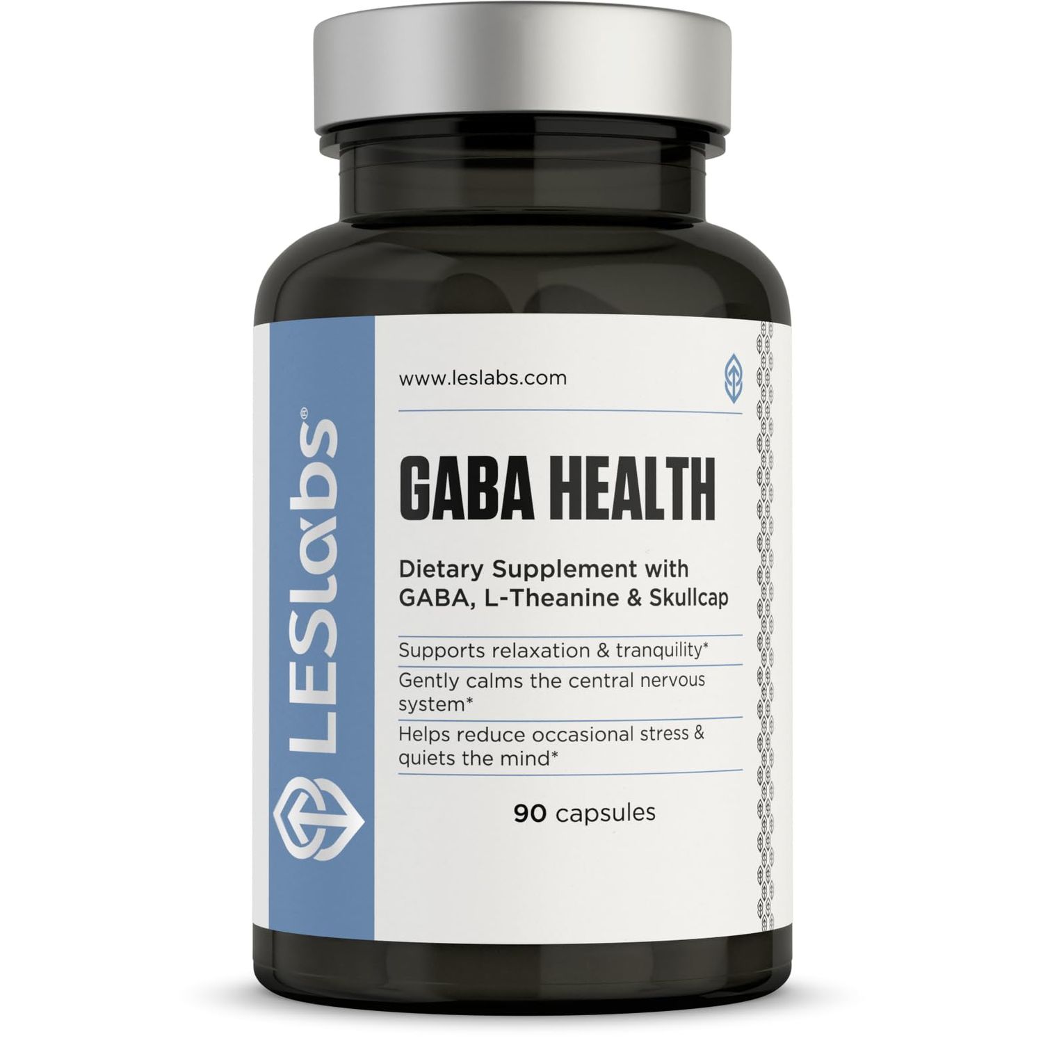 LES Labs GABA Health - Calm Mind Relaxation, Stress Relief, Neurotransmitter Support Deep Sleep - GABA, Taurine, Passionflower, Skullcap, L-Theanine Magnesium - Non-GMO Supplement - 90 Capsules