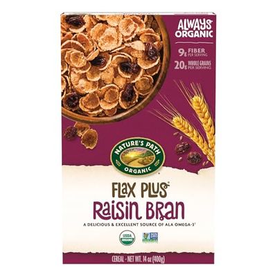 Nature&#39;s Path Organic Flax Plus Raisin Bran Cereal, 14 oz (Pack of 12), Non-GMO