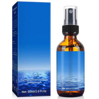 Magnesium Oil Spray - Magnesium Oil for feet - 100 Pure Magnesium Oil Spray Organic Natural Magnesium Spray - Nourish The Skin - Easy to Absorb and Use - Glass Bottle 1.35 fl oz