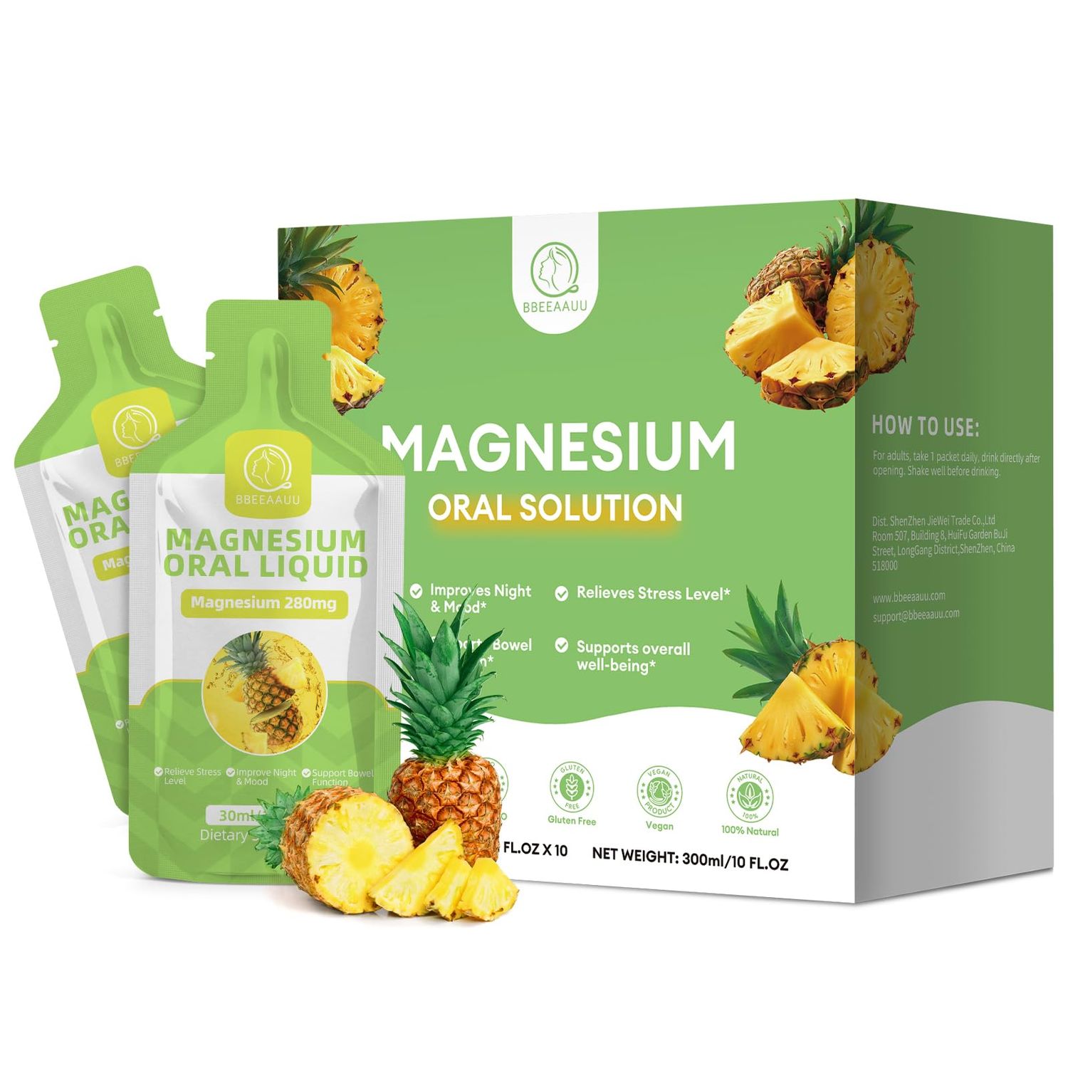 Magnesium Citrate Liquid (10 oz), High Absorption Magnesium Citrate Drink, Magnesium Citrate Oral Solution Supplement with Bromelain, Vitamin C D3 B6 Zinc for Night, Muscle Energy Support