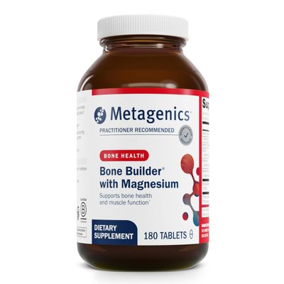 Metagenics Bone Builder with Magnesium - Bone Support Supplement - Comprehensive Mineral Support - With Calcium, Vitamin D Magnesium - Non-GMO - Gluten-Free - 180 Tablets