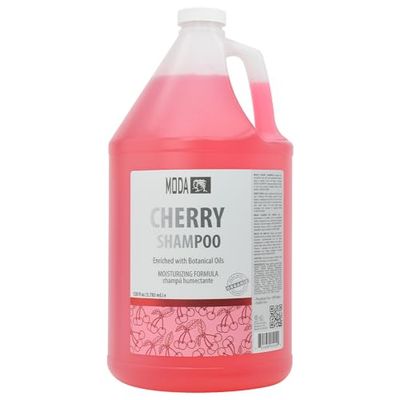 MODA - Moisturizing Shampoo for All Hair Types, Cherry, 128 Oz, Professional - Deeply Cleanses and Conditions, Strengthens, Restores and Shine your Hair