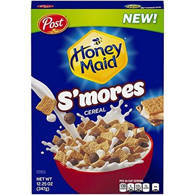 Post, Honey Maid, Breakfast Cereal, S&#39;Mores Chocolatey Marshmallow Graham Cracker, 12.25 Oz