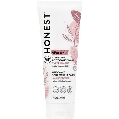 The Honest Company 2-in-1 Cleansing Body Conditioner Gentle for Baby Naturally Derived, Vegan, Hypoallergenic Sweet Almond Nourish, 7 fl oz
