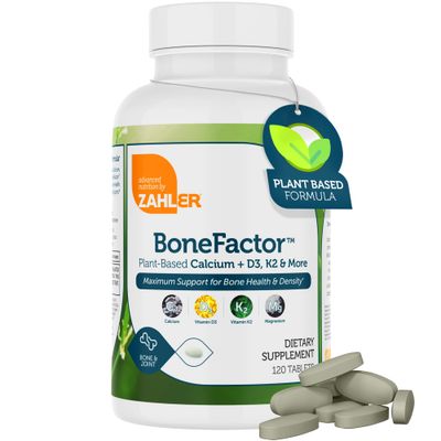 Zahler Bonefactor, Bone Strength Supplement containing Calcium, Vitamin D, Vitamin K and Magnesium, Certified Kosher, 120 Tablets
