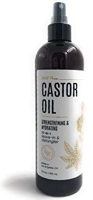 Custom Nature 100 Pure Castor Oil Strengthening Hydrating 10-in-1 Leave In Detangler - 12 fl. oz.