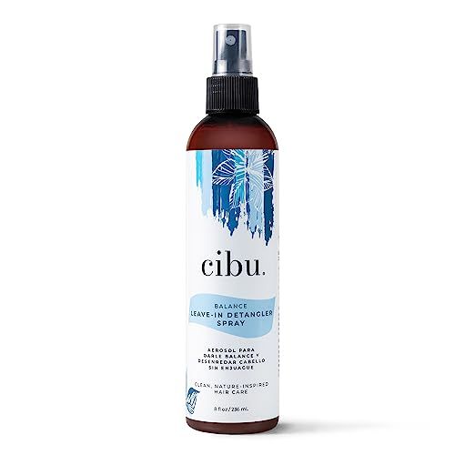 CIBU Balance Leave-In Moisturizing Detangler Spray - Leave In Conditioner - For All Hair Types - Prevents Breakage - 8 Ounces