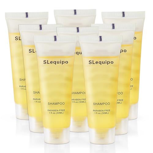 SLequipo 100 Pack Travel Size Refreshing Shampoo Amenities, 1fl oz Mini Shampoo Bottles