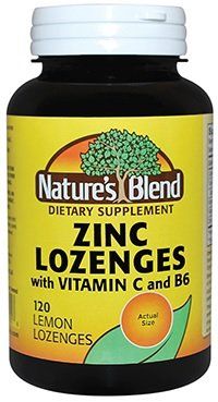 Nature&#39;s Blend Zinc Lozenges Vitamin C B6,120 Lemon Lozenges (Pack of 2)